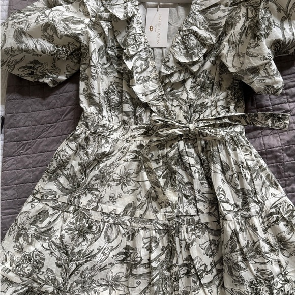 Caroline Constas adorable floral Ruffle Dress high end desiger size medium NWT - Picture 1 of 10